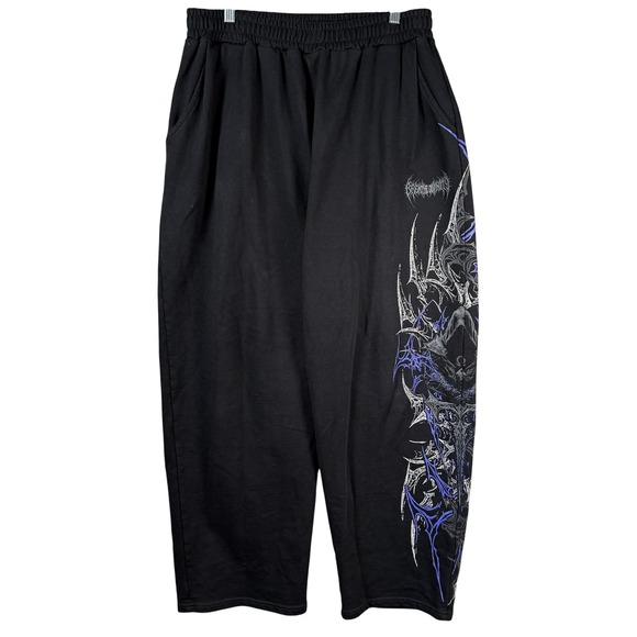 Breathe Divinity Other - Breathe Divinity Graphic Sweatpants Mens XL Black Purple Gothic Cyber Sigilism